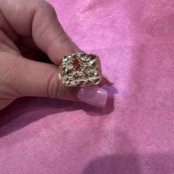 14k Gold Nugget Ring
