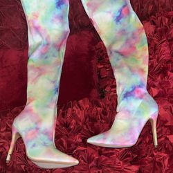Cape Robbin Brand New Over The Knee Boots.  Tie Dye 