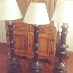 9 SOLID TALL ARTISTIC MODERN STYLE  BRIGHT LAMPS LIKE CHESS PAWNS 