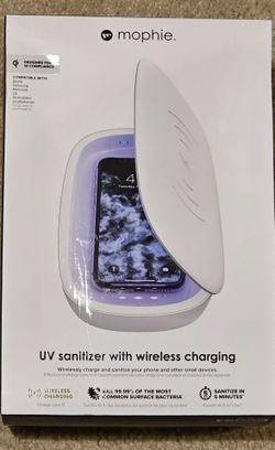 Mophie UV Sanitizer with Wireless Charging for Smartphones - White BRAND NEW