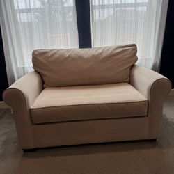 Turner Roll Arm Twin Sleeper Sofa Velvet fabric Pottery Barn