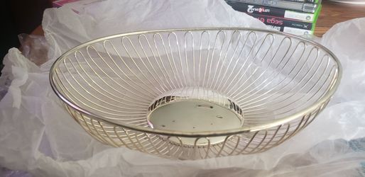 timeless treasures silver plated wire basket