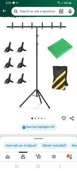 Brand New Green Screen And Stand - 6x9ft