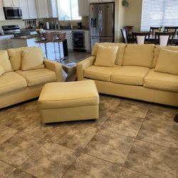 Yellow Sofa Couch Ottoman N Electric Power Chair