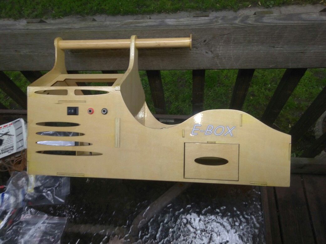 RC Model AIRPLANE "Electrifly Ultra E-Box" WOOD CADDY FIELD FLIGHT BOX