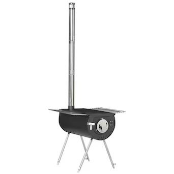 US Stove Company Caribou 1-Burner Wood Manual Stainless Steel Outdoor Stove