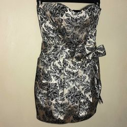 Rubber Ducky Productions, Inc. Strapless Floral Brocade Cocktail Dress