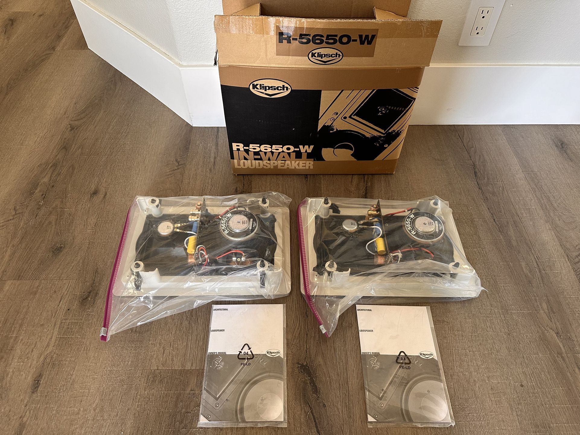 Klipsch (R-5650-W) In-Wall-Loudspeaker: Quantity of 2 - White Purchased for a project but did not use. Firm Price