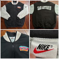 Vintage 90s Nike San Antonio Spurs NBA Bomber Varsity Jacket