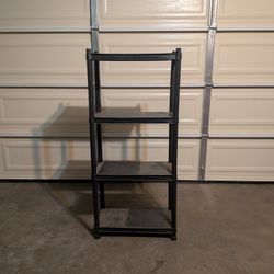 4 tier plastic storage shelving unit