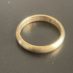 Pre-owned Gold Stainless Steel Ring Size 10