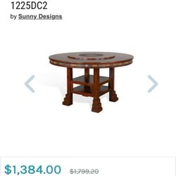 Sunny Designs Santa Fe 60inch Table With Lazy Susan