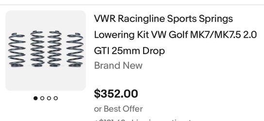 VWR lowering springs GTI Golf R