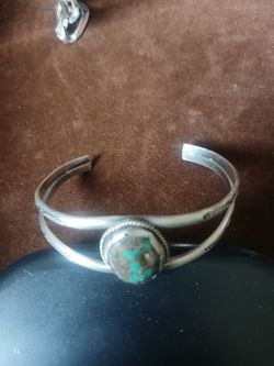 Navajo turquoise silver bracelet