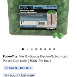 Roofing Plastic Cap Nails ,box