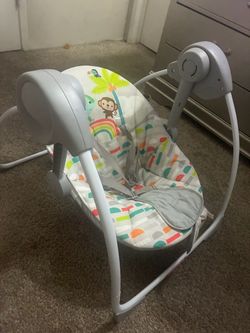 Baby Swing with Jungle Animal Print