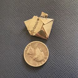 Sterling vintage Envelope Pendant