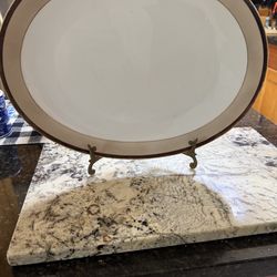 VINTAGE SANGO  CHINA LARGE OVAL PLATTER TROUSSEAU PATTERN. 16”x7” excellent condition