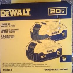 DeWalt 20V 5ah Batteries (2 Pack)