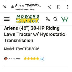 Rare Riding Lawn Tractor W / Hydrostatic Transmission