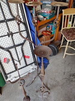 Wrought iron candle holders