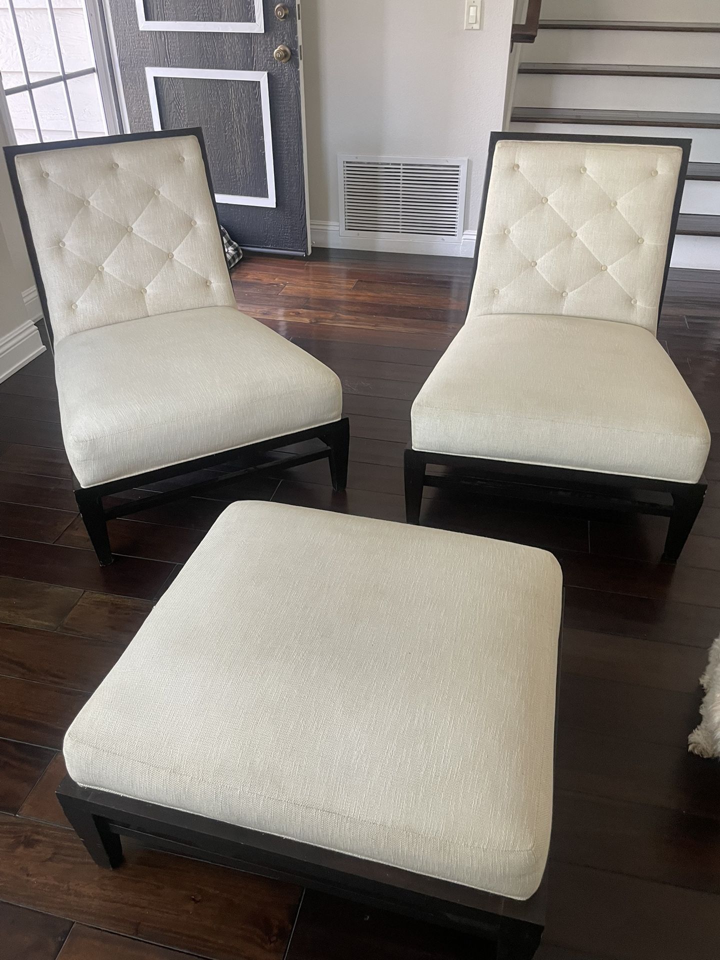Designer, Barbara, Barry Henderson, chairs, and ottoman