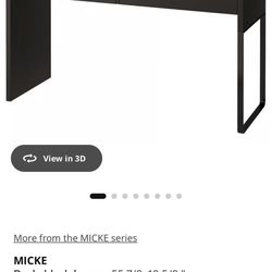 IKEA MICKE DESK Black Brown 