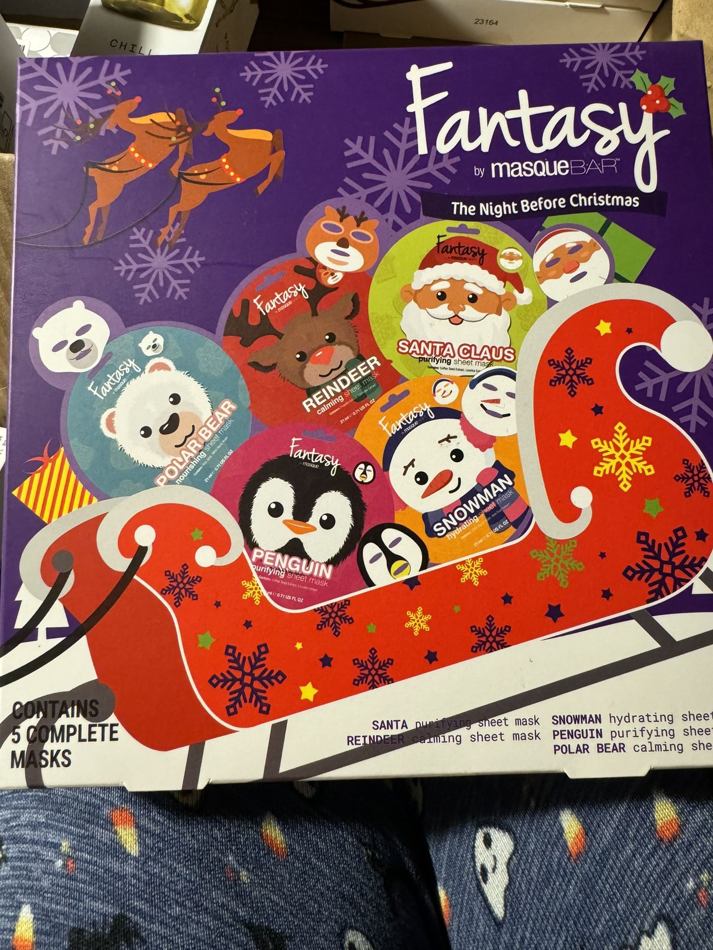 Christmas Face Mask Box Set Of 5