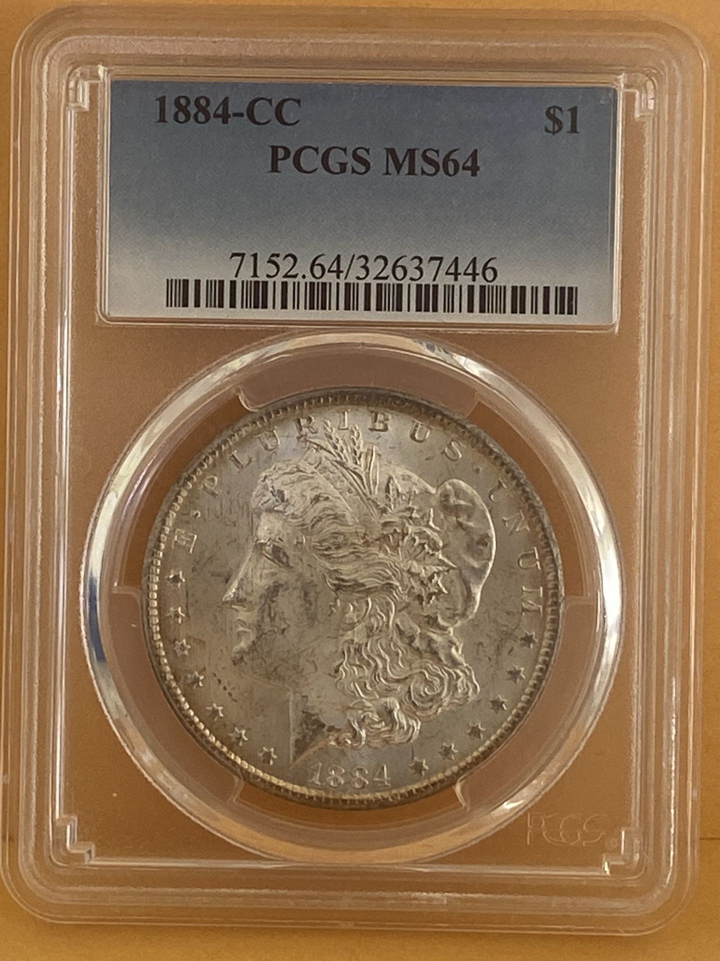 1884 CARSON CITY MORGAN DOLLAR PCGS  MS64