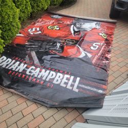 Large United Center Blackhawks Brian Campbell Number 51 Banner