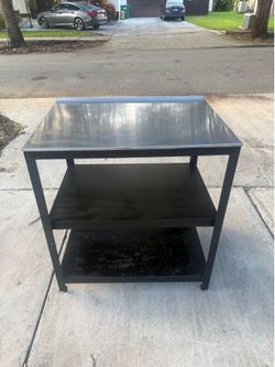 Prep/work table with stainless steel top