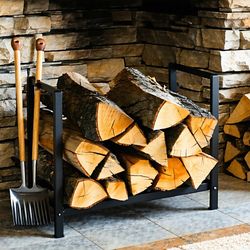 BRAND NEW 36" Firewood Log Rack with Fireplace Tools