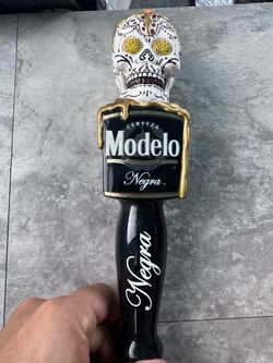 Modelo Negra Sugar Skull Beer Tap Handle