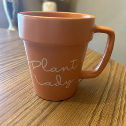 Plant lady coffee mug - flower pot shape