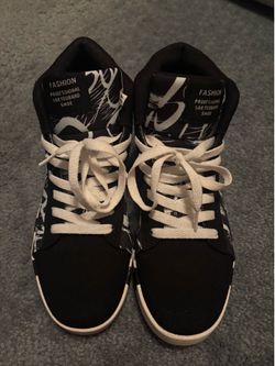 Black & White Graffiti Sneakers