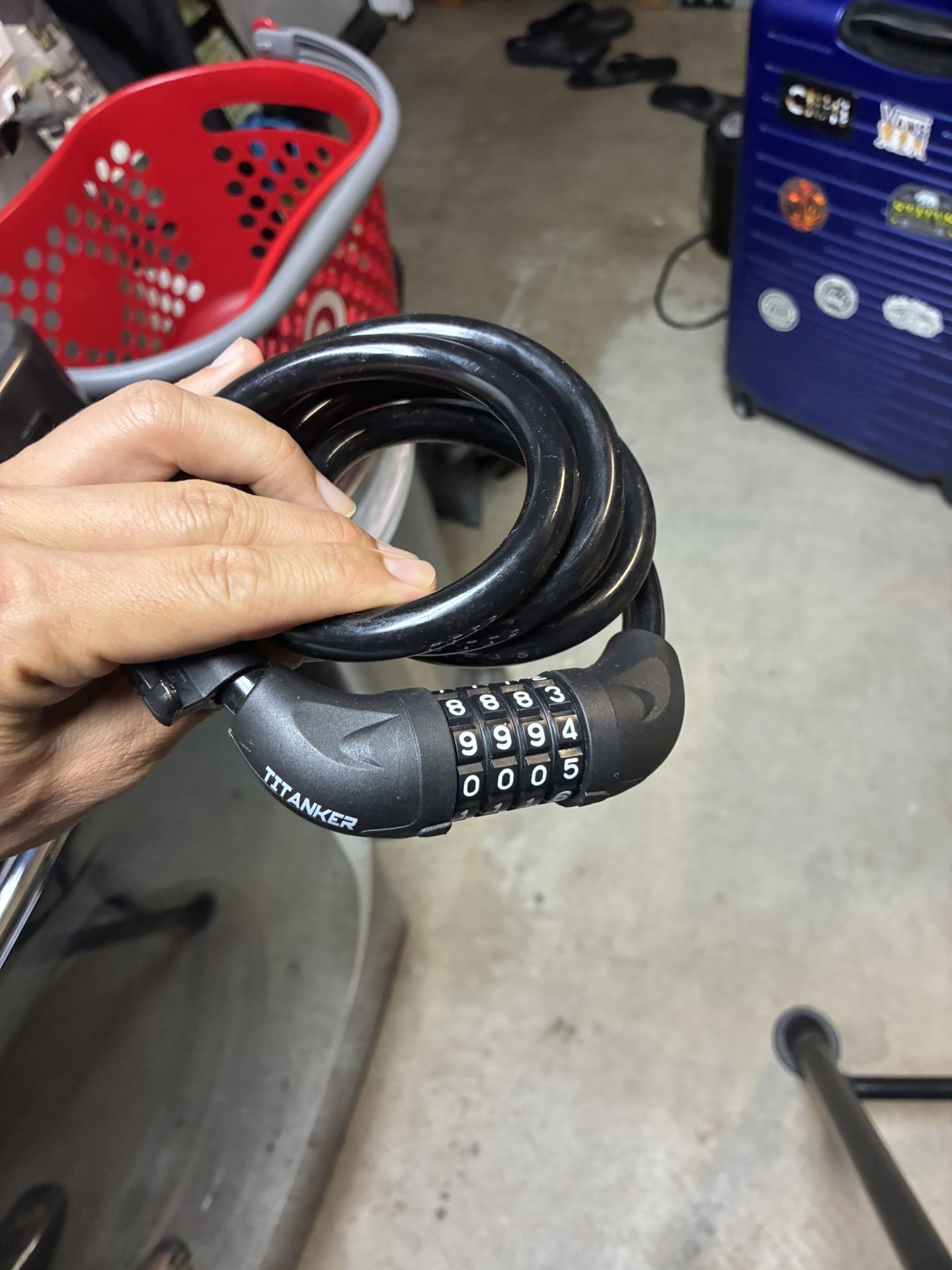 Titanker bike lock. 4feet. Cable lock 1/2 inch