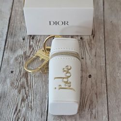 Dior J'adore White Leather Keychain Pouch
