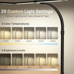 Adjustable LED Desk Lamp Clamp Mount w/ Remote