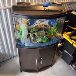 Fishtank 36 Gal Bowfront W Stand