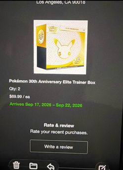 30th anniversary Etb PREORDER