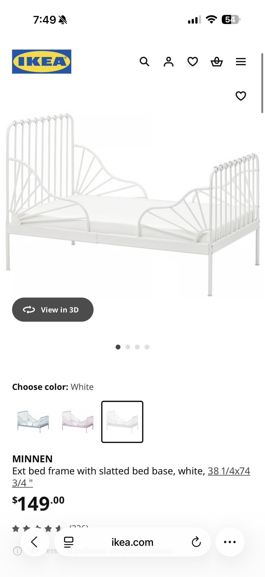 IKEA Minnen Twin Bed