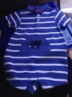 Carter's dump truck onesie