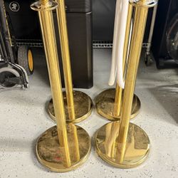 4 Gold Stanchions PreOwned 
