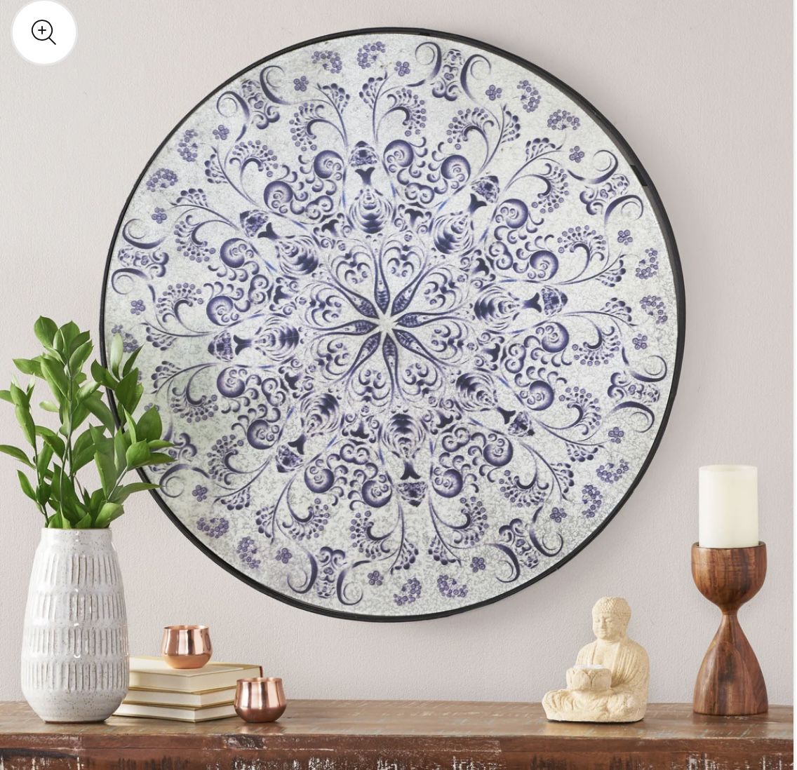 Georgia Antique Round Mandala Mirror