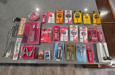 Freud / Irwin /  Ryobi / Craftsman Forstner Woodworking, Drill, Auger, Spade & Router Bits, Hardware & Cleaning Tools