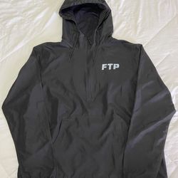 FTP Logo Anorak Black Wind/Rain Breaker Jacket 