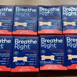  Breathe Right Nasal Strips Extra Strength Tan 8 x 26 Count Box
