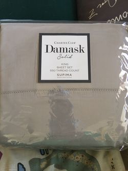 Charter Club Damask KING SHEET Set, 4 PCs, 550 Thread 