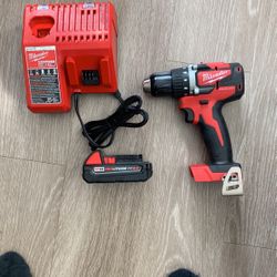 Milwaukee M18 Brushless Hammer Drill And Free Bit Set