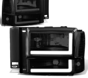 91-94 Ford Explorer Smoke LED Strip Headlights Parking Lights
